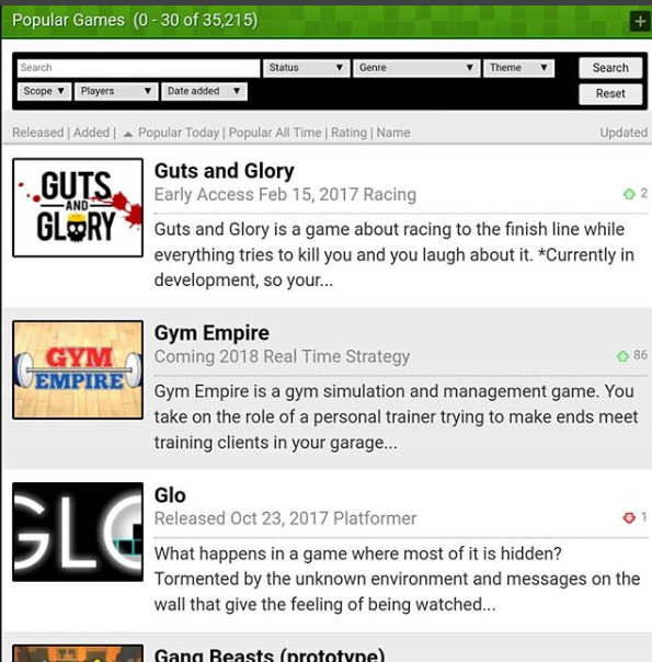 Gym Empire - Indie DB Rank