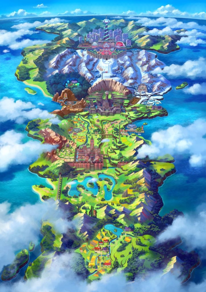 Pokemon Sword And Shield Galar Region Map